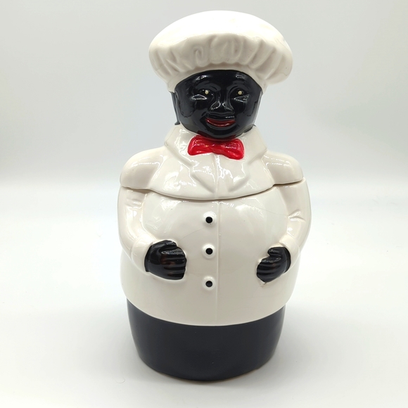 Kitchen Vintage Chef Cookie Jar Black Americana Poshmark